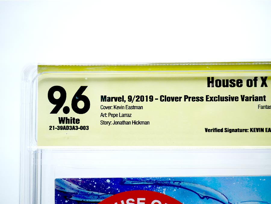 House Of X #1 Cover Z-B CBCS 9.6 Clover Press Exclusive Kevin Eastman Variant Cover Signed By Kevin Eastman