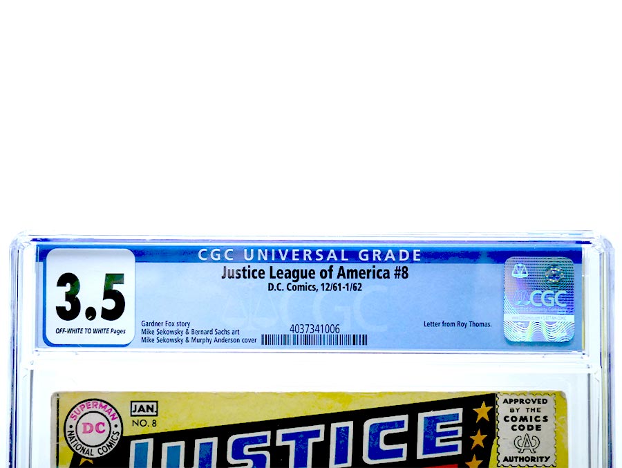 Justice League Of America #8 Cover B CGC 3.5