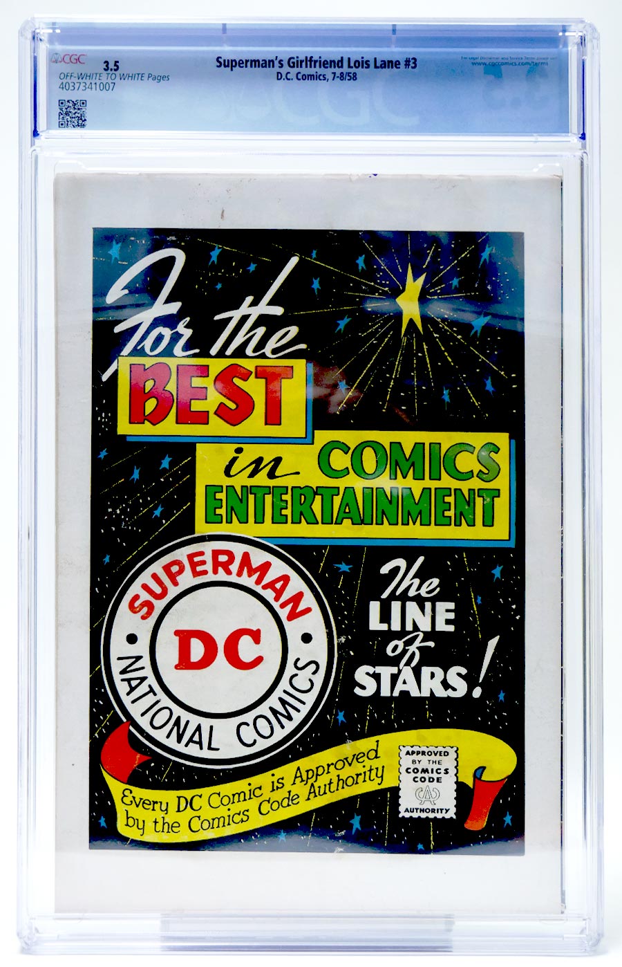 Supermans Girlfriend Lois Lane #3 Cover B CGC 3.5