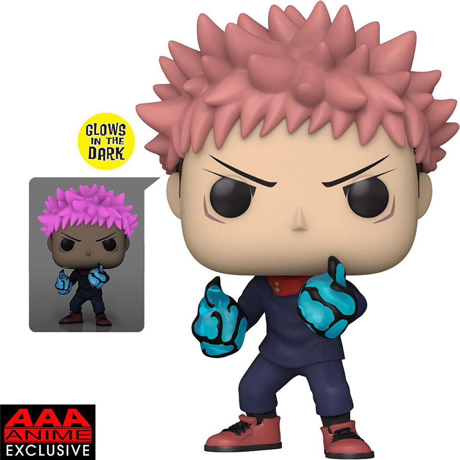 POP Jujutsu Kaisen Yuji Itadori Divergent Fist Glow-In-The Dark AAA Anime Exclusive Vinyl Figure