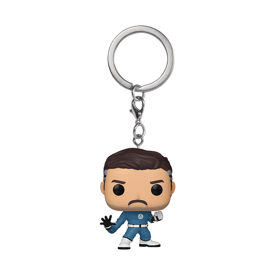 POP Keychain Fantastic Four First Steps Mister Fantastic Vinyl Bobble Head
