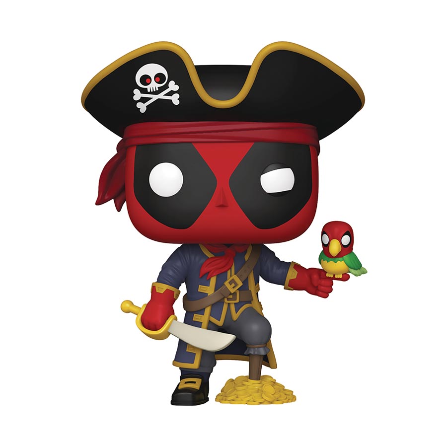 POP Plus Deadpool Literary Classic Deadpool As Long John Silver Vinyl Bobble Head