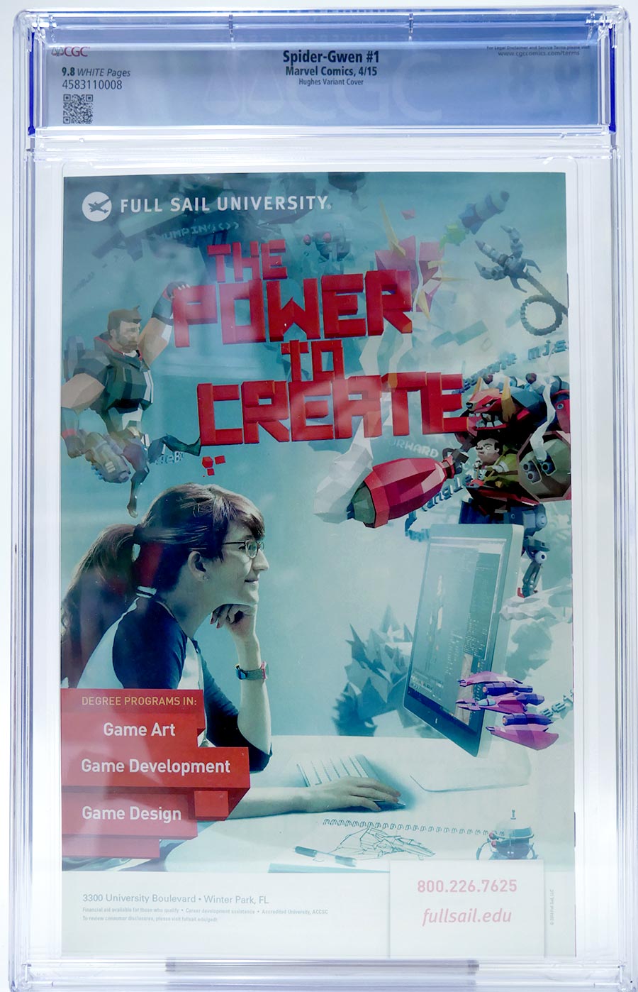 Spider-Gwen #1 Cover W Incentive Adam Hughes Variant Cover CGC 9.8