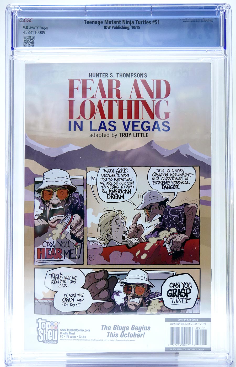 Teenage Mutant Ninja Turtles Vol 5 #51 Cover E CGC 9.8 Regular Ken Garing Cover