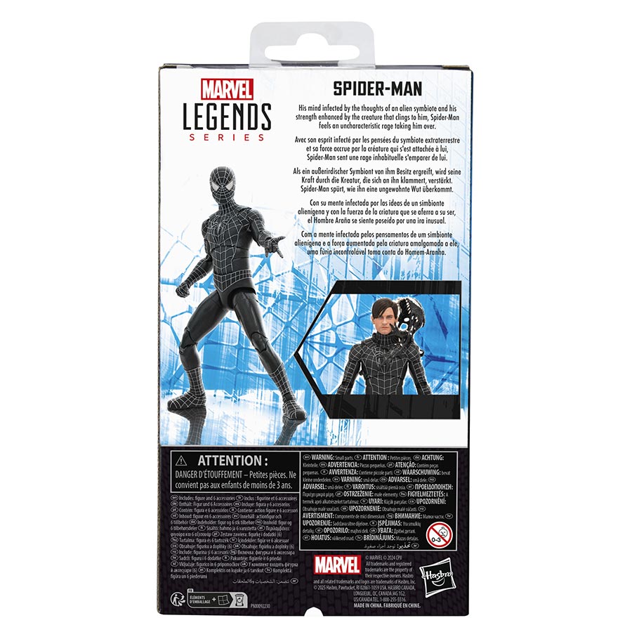 Marvel Legends Spider-Man Spider-Man 3 Symbiote Suit Spider-Man 6-Inch Action Figure
