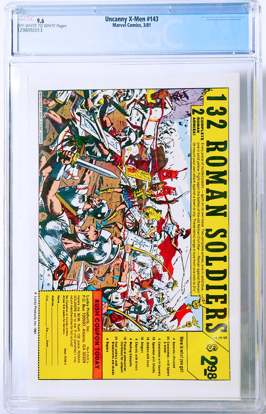 Uncanny X-Men #143 Cover D CGC 9.6
