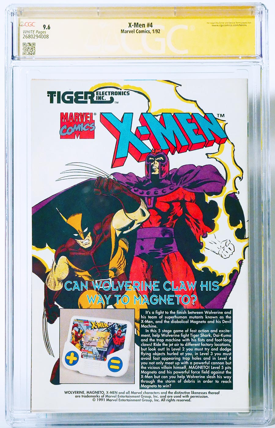 X-Men Vol 2 #4 Cover F CGC Signature Series 9.6 Signed By Scott Williams