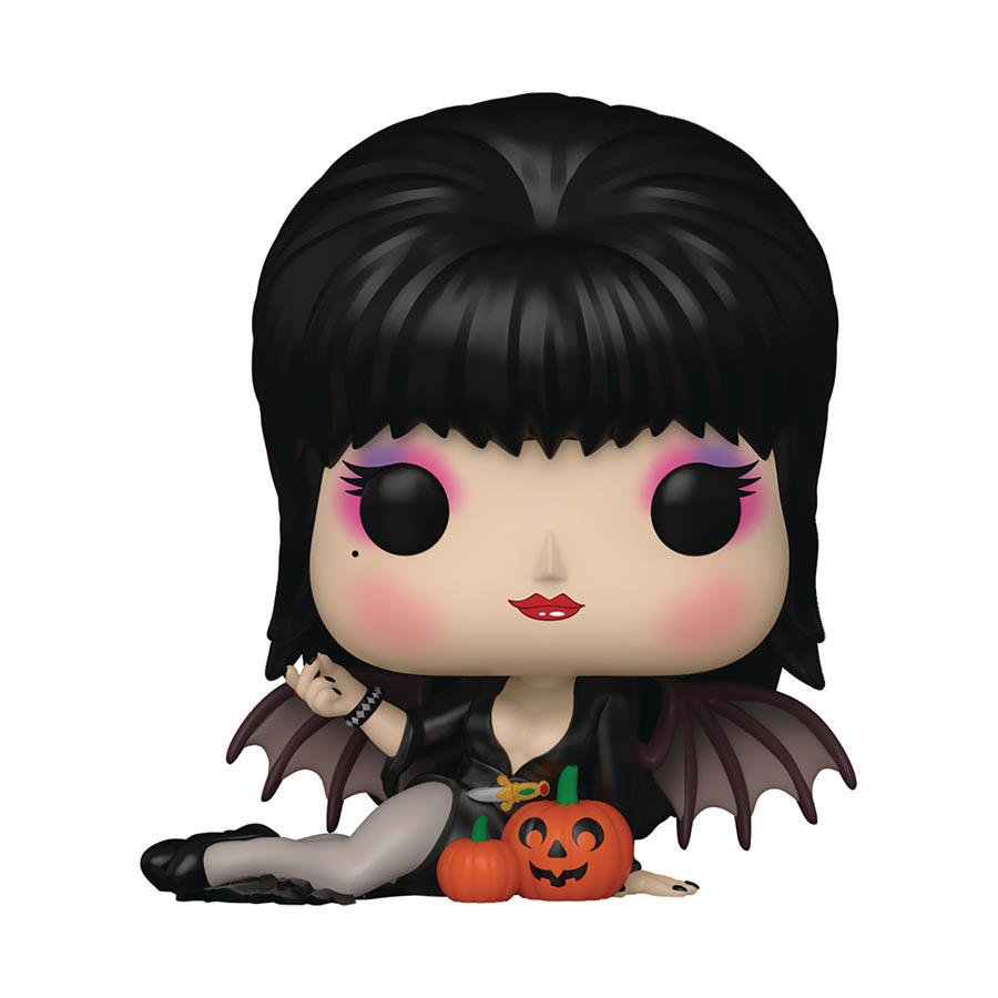POP Icons Elvira Mistress Of The Dark Elvira With Pumpkins Vinyl Figure