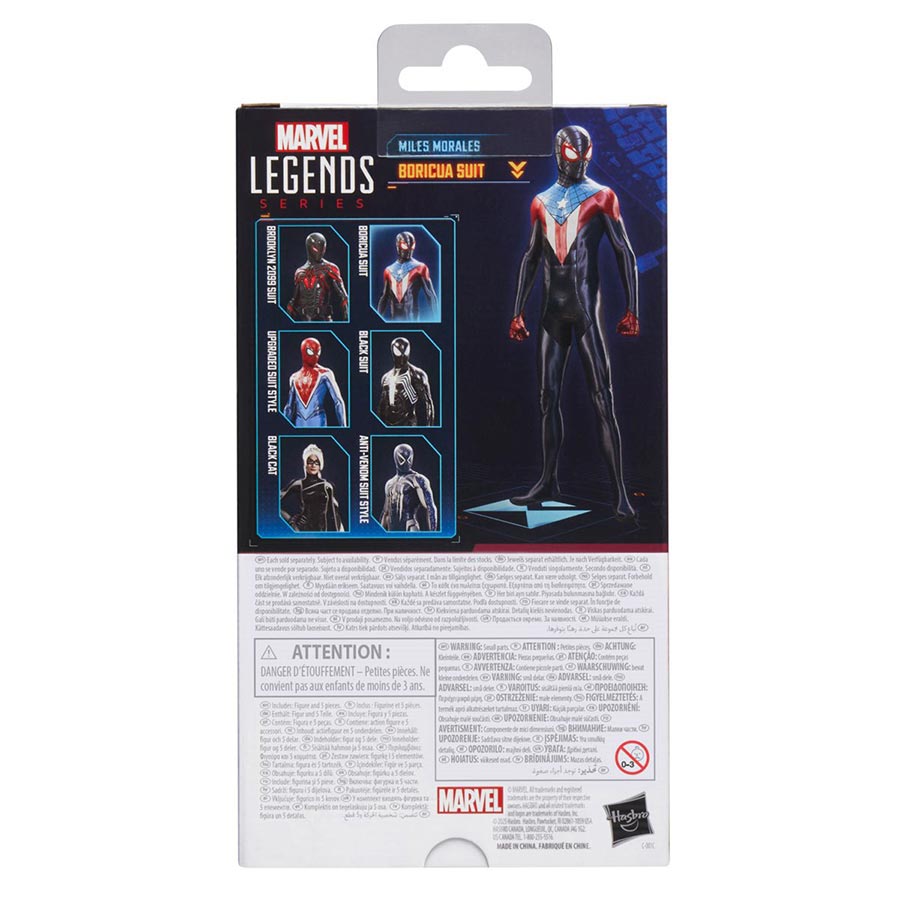 Marvel Legends Gamerverse Spider-Man Miles Morales Boricua Suit 6-Inch Action Figure