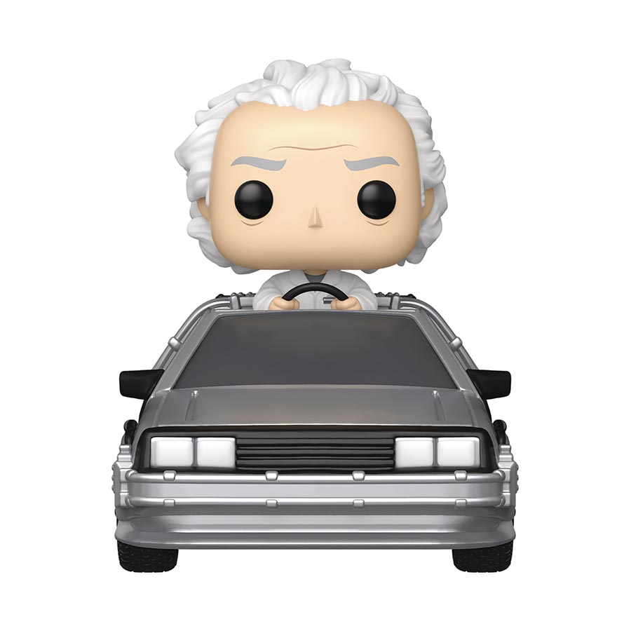 POP Rides Deluxe Back To The Future Doc With Time Machine Vinyl Figure