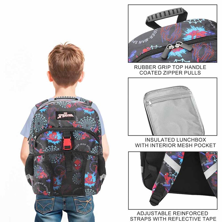 Marvel Spider Man Youth Lunch Kit & Backpack Set
