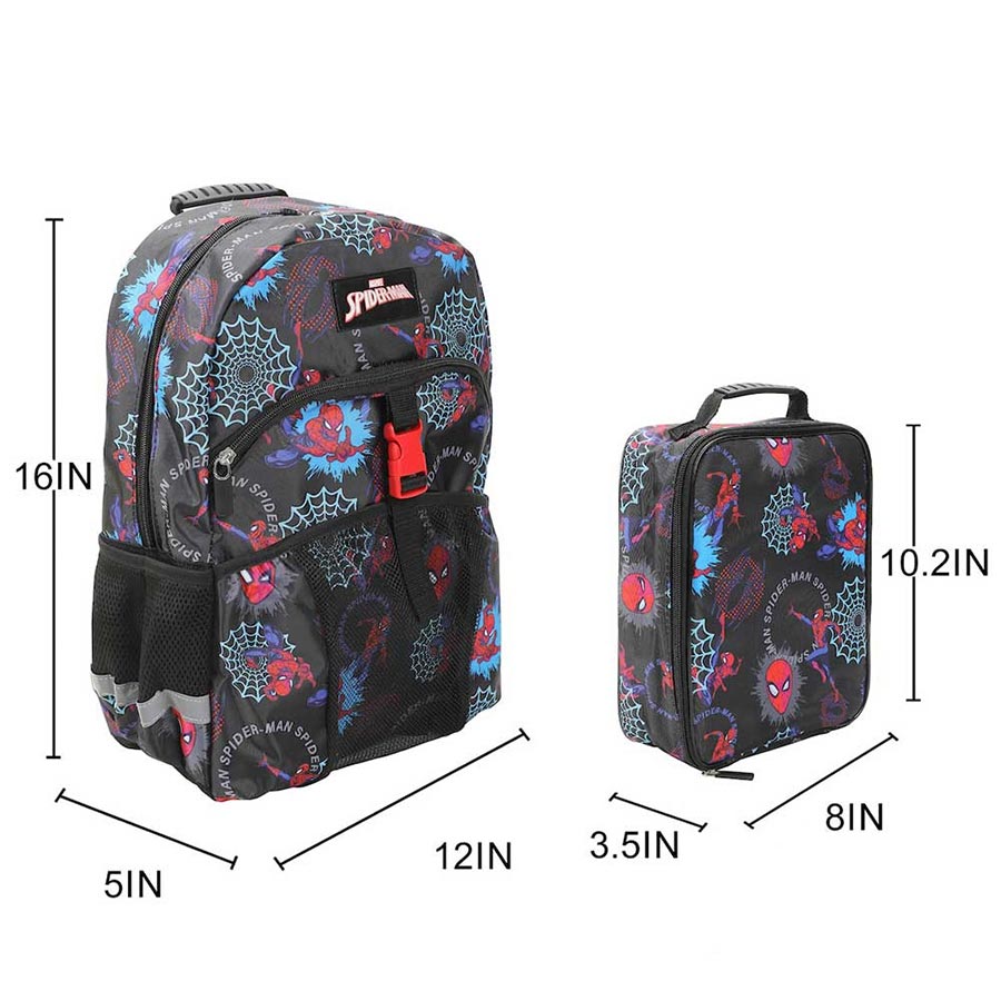 Marvel Spider Man Youth Lunch Kit & Backpack Set