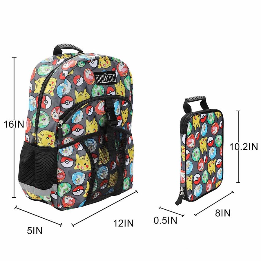 Pokemon All-Over-Print Youth Lunch Kit & Backpack Set