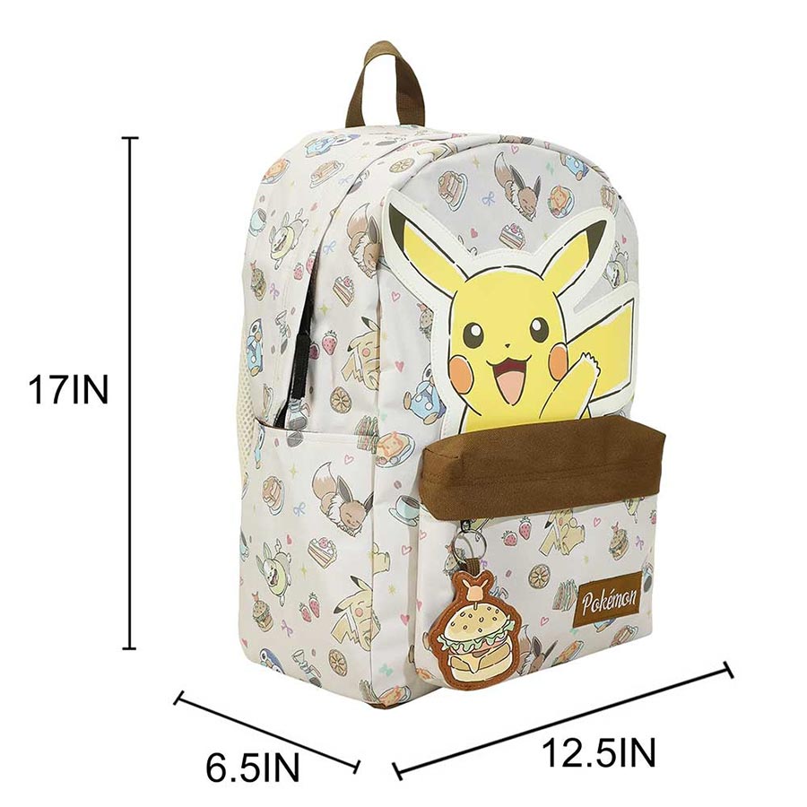 Pokemon Pikachu Eevee Piplup And Yamper Characters All-Over-Print Backpack