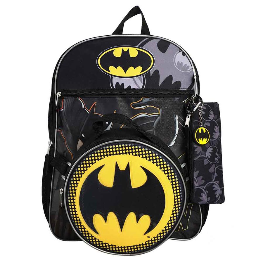 DC Comics Batman 5-Piece Backpack Set
