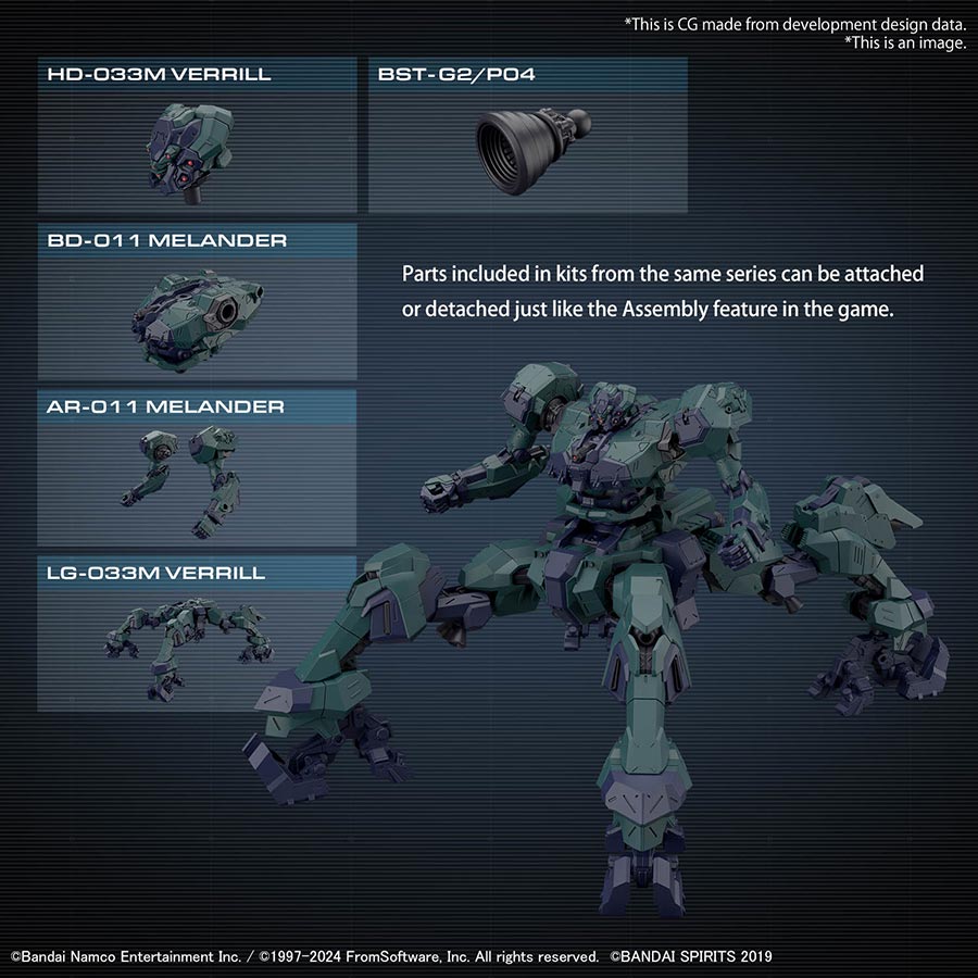 30 Minutes Missions Armored Core VI Fires Of Rubicon Kit #03 Balam Industries BD-011 Melander Liger Tail / G1 Michigan