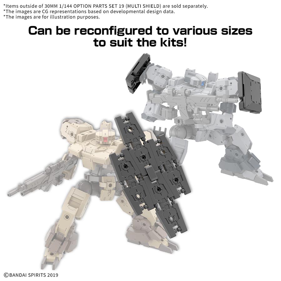 30 Minutes Missions Weapons 1/144 Kit #W-33 Option Parts Set 19 (Multi Shield)