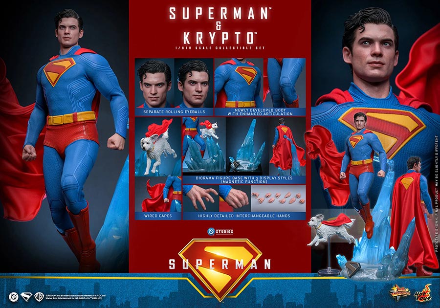 DC Superman (2025 Movie) Superman & Krypto Sixth Scale Figure