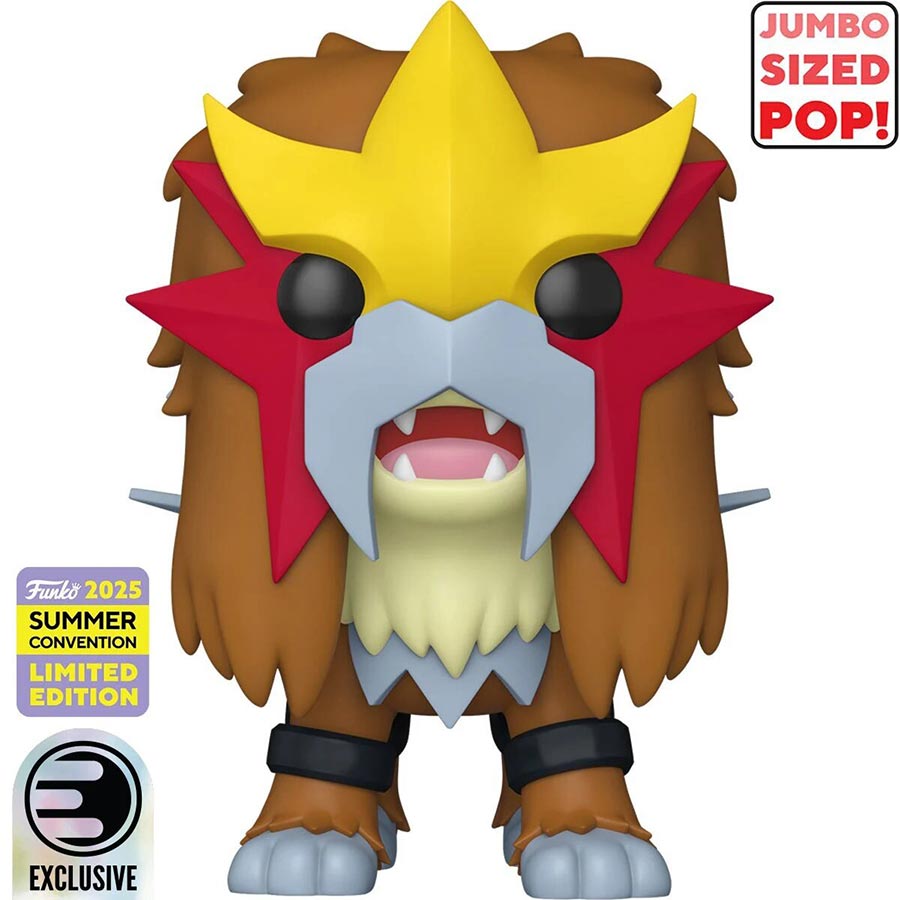 POP Pokemon Entei 2025 Convention Exclusive Jumbo 10-Inch Vinyl Figure