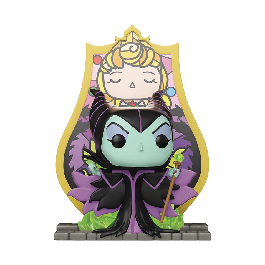 POP Deluxe Sleeping Beauty Maleficent Princess Aurora Stained Glass Vinyl Figure