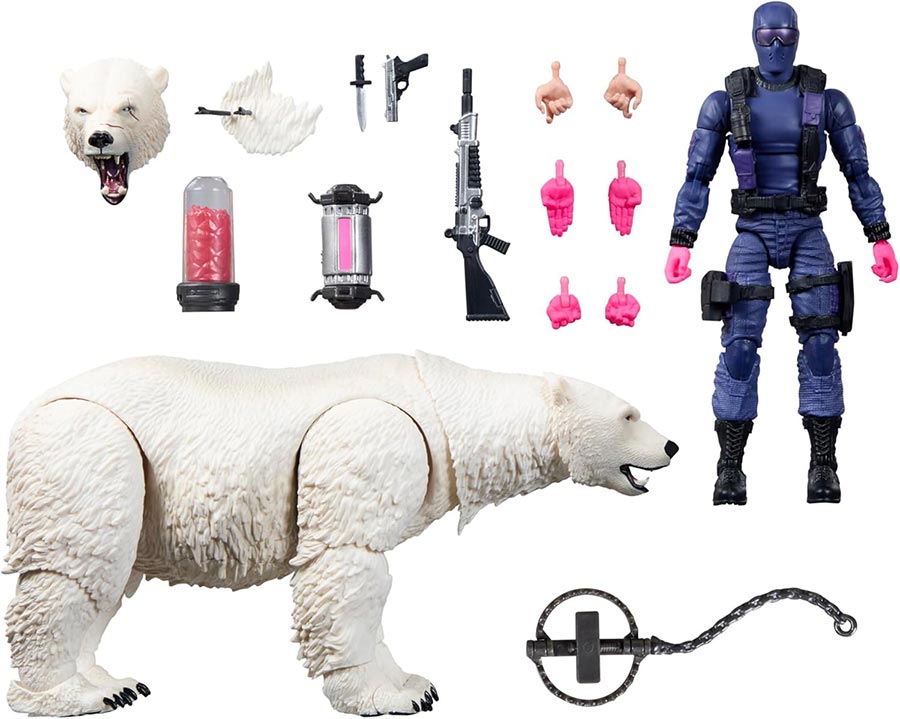 GI Joe Classified Series Snake Eyes 6-Inch Action Figure With Polar Bear