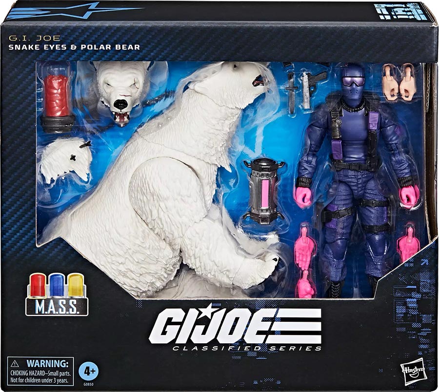 GI Joe Classified Series Snake Eyes 6-Inch Action Figure With Polar Bear