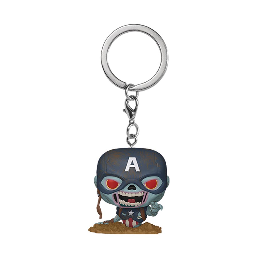 POP Keychain Marvel Zombies Zombie Captain America Vinyl Bobble Head