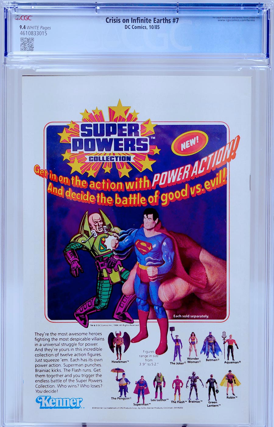 Crisis On Infinite Earths #7 Cover D CGC 9.4