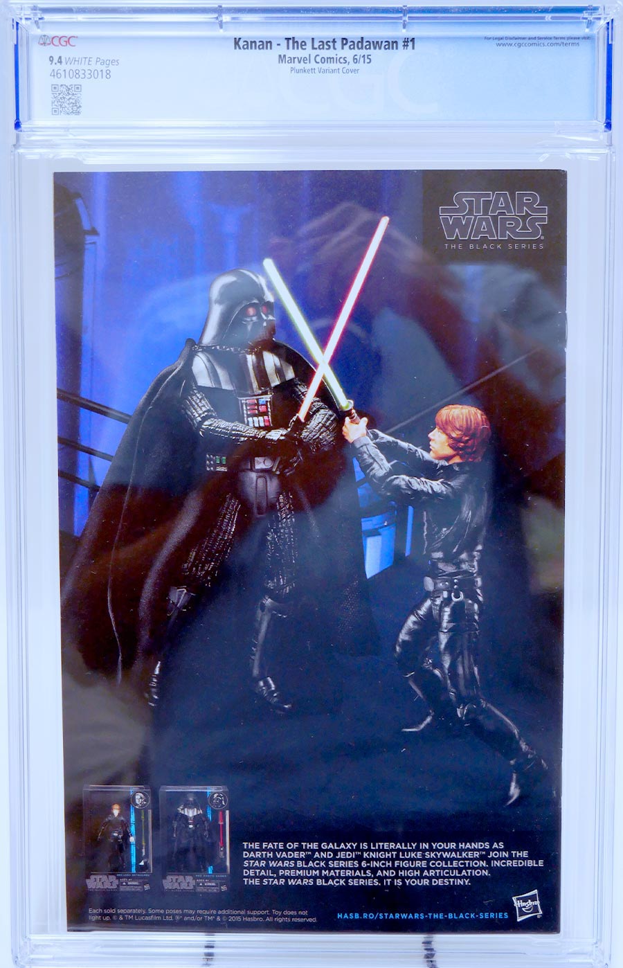 Kanan The Last Padawan #1 Cover J Incentive Killian Plunkett Variant Cover CGC 9.4