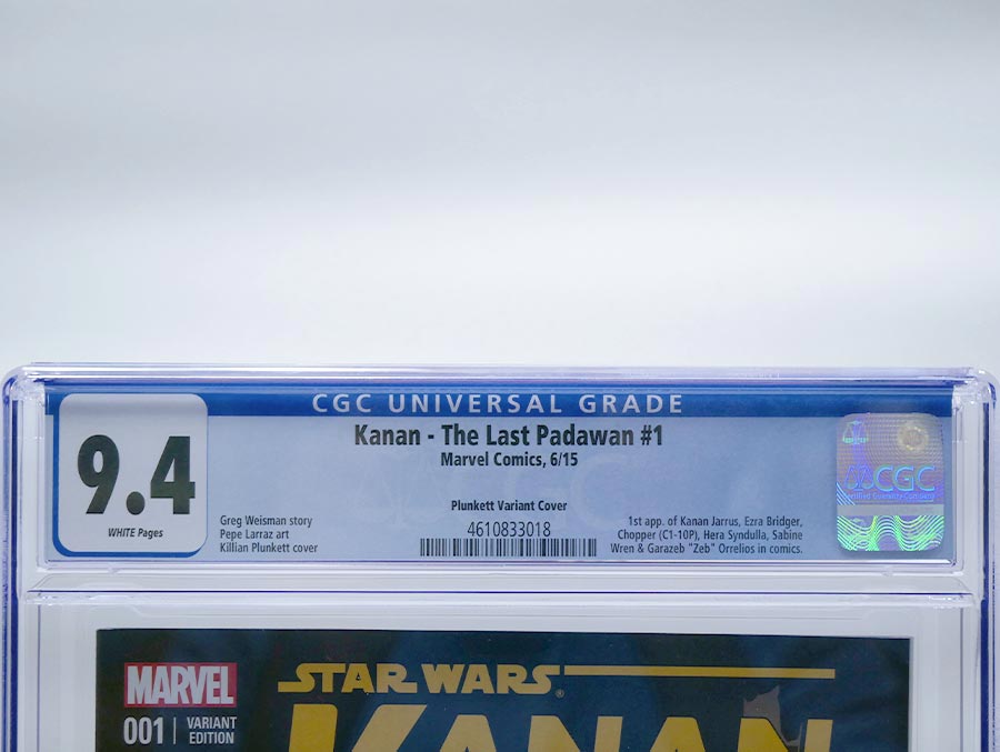 Kanan The Last Padawan #1 Cover J Incentive Killian Plunkett Variant Cover CGC 9.4