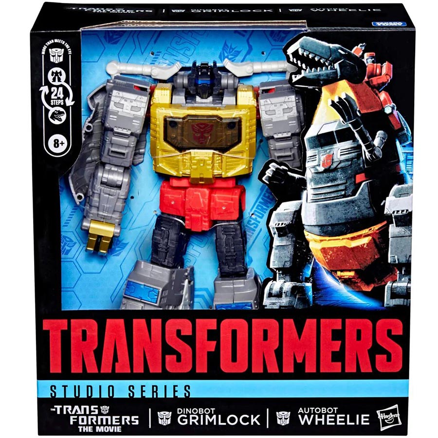 Transformers Studio Series Transformers The Movie Dinobot Grimlock And Wheelie 8.5-Inch Action Figure