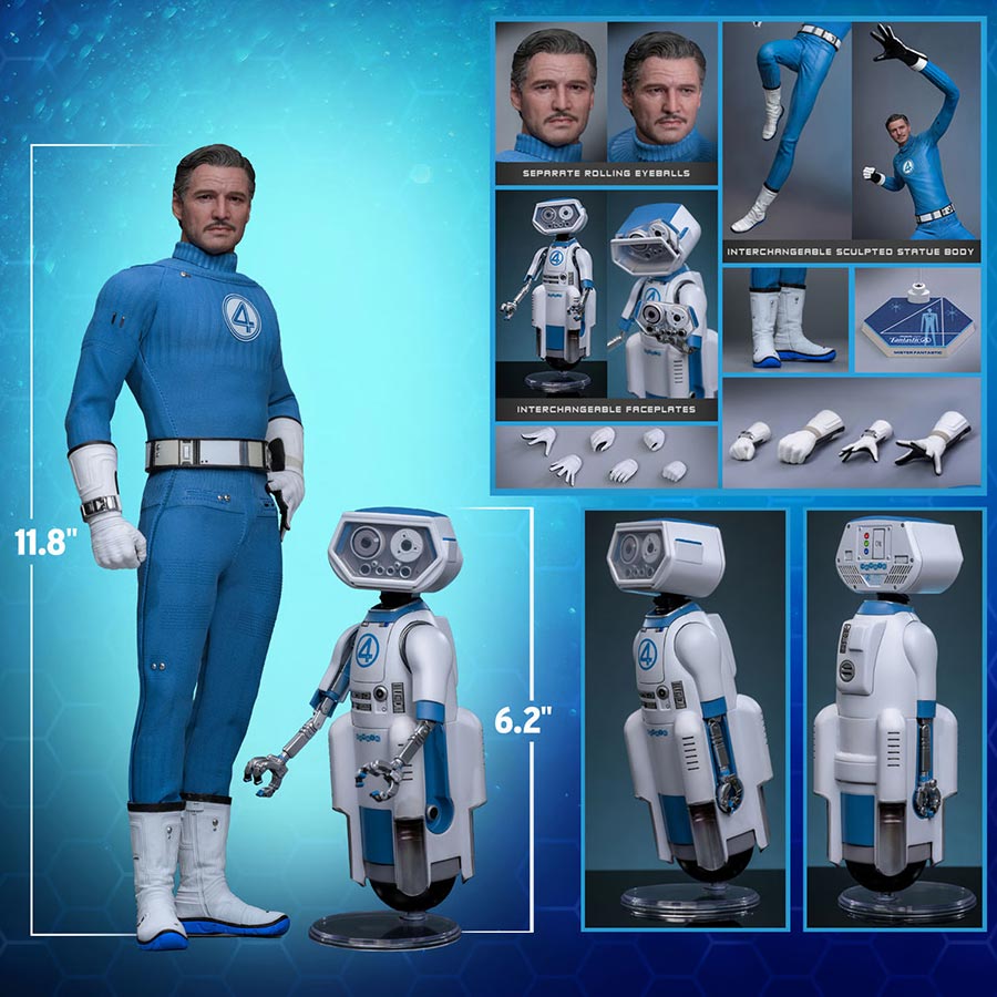 Marvel Fantastic Four First Steps Mister Fantastic And H.E.R.B.I.E. Sixth Scale Figure