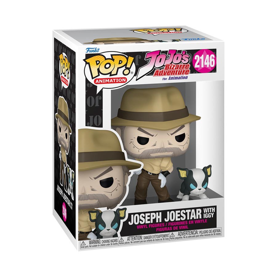 POP & Buddy JoJos Bizarre Adventure Joseph Joestar & Iggy Vinyl Figure