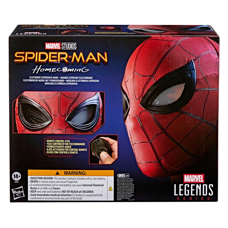 Marvel Legends Spider-Man Homecoming Spider-Man Premium Roleplay Mask Prop Replica