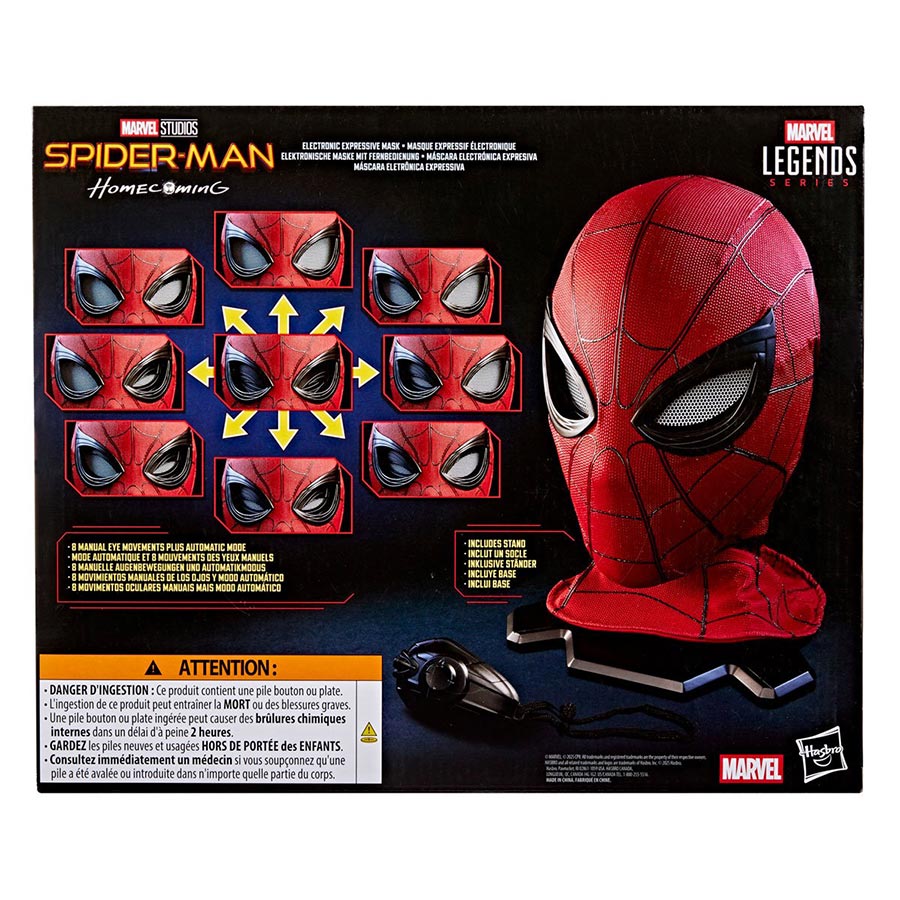 Marvel Legends Spider-Man Homecoming Spider-Man Premium Roleplay Mask Prop Replica