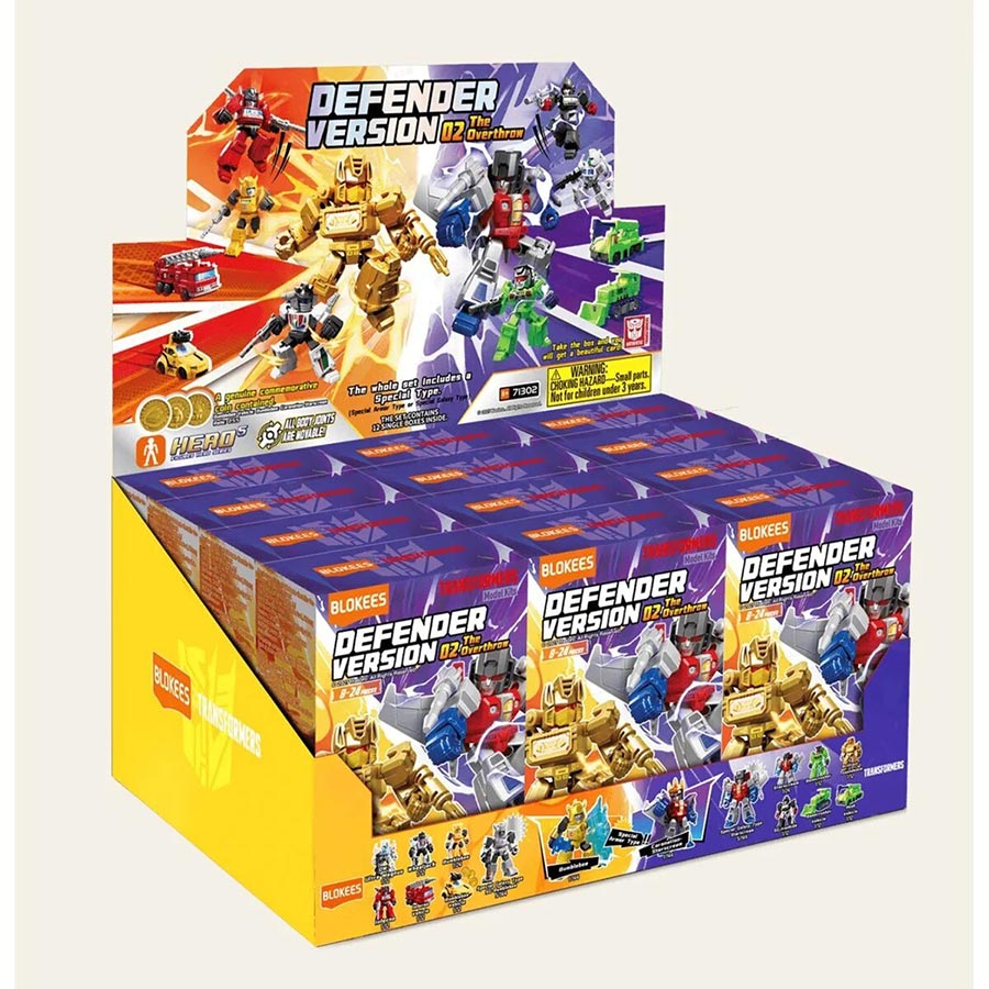Blokees Transformers Defender Version 02 The Overthrow Blind Mini Model Kit Display Case of 12