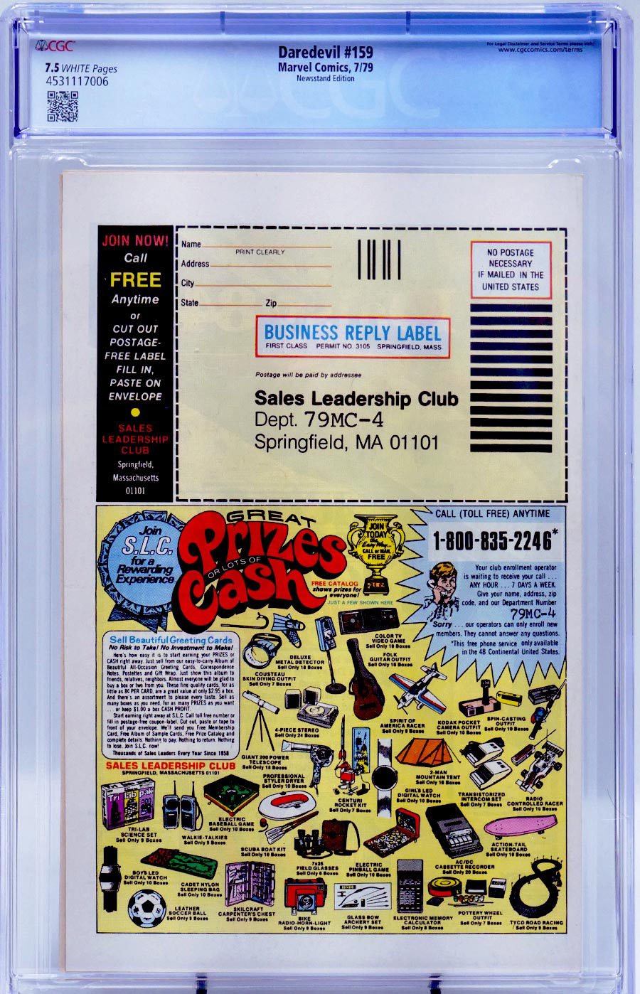 Daredevil #159 Cover B Newsstand Edition CGC 7.5