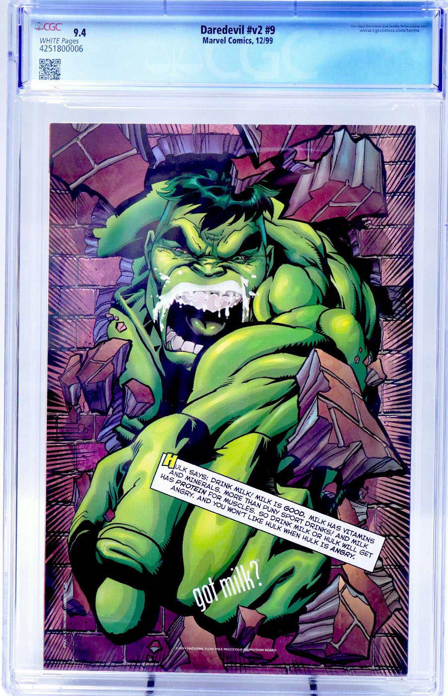 Daredevil Vol 2 #9 Cover B CGC 9.4