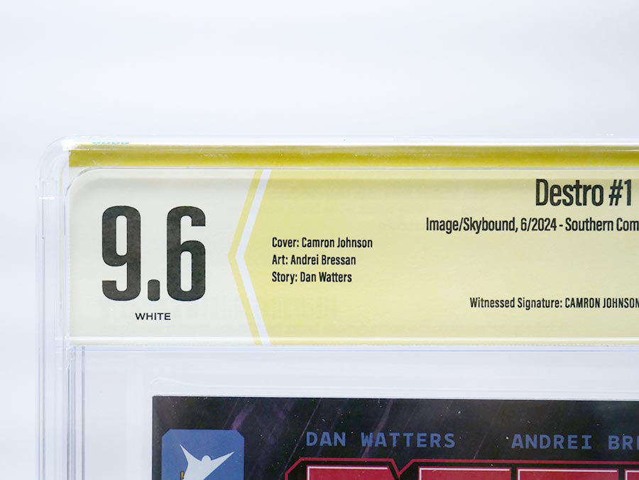 Destro #1 Cover O Camron Johnson Variant Signed by Camron Johnson CBCS 9.6