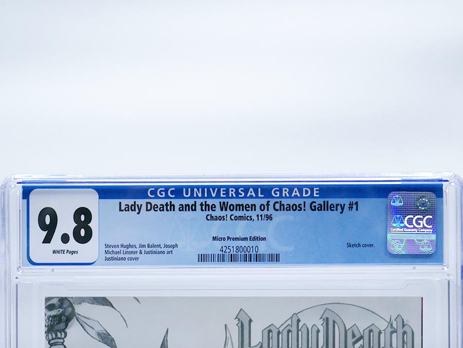 Lady Death And The Women of Chaos! Gallery #1 Cover B Micro Premium Variant  CGC 9.8