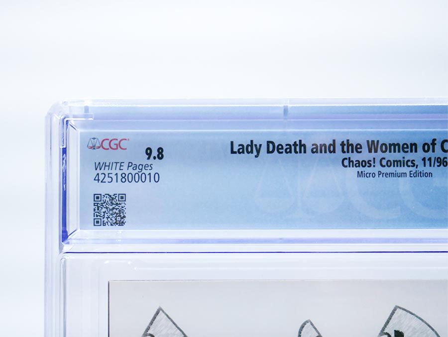 Lady Death And The Women of Chaos! Gallery #1 Cover B Micro Premium Variant  CGC 9.8