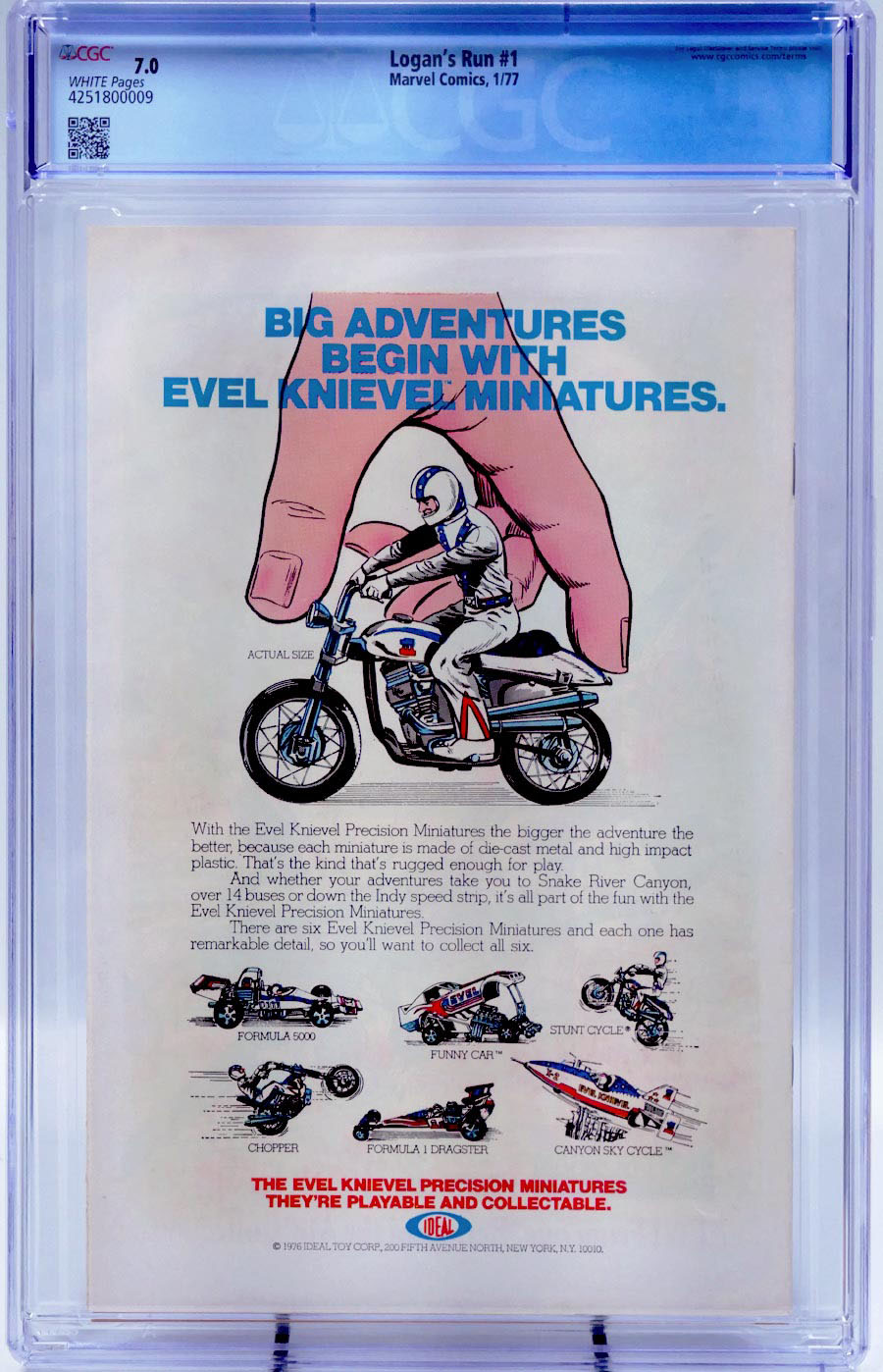 Logans Run #1 Cover B CGC 7.0