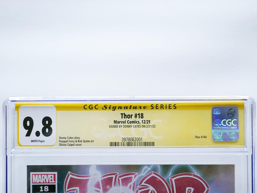 Thor Vol 6 #18 Cover D Regular Olivier Coipel Cover CGC Signature Series 9.8 Signed by Donny Cates