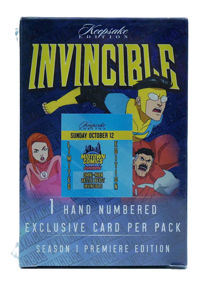 Keepsake Invincible Omni-Man x Battle Beast x Invincible Triple Laser Signagraph Card Midtown Comics Exclusive (Sunday Card)