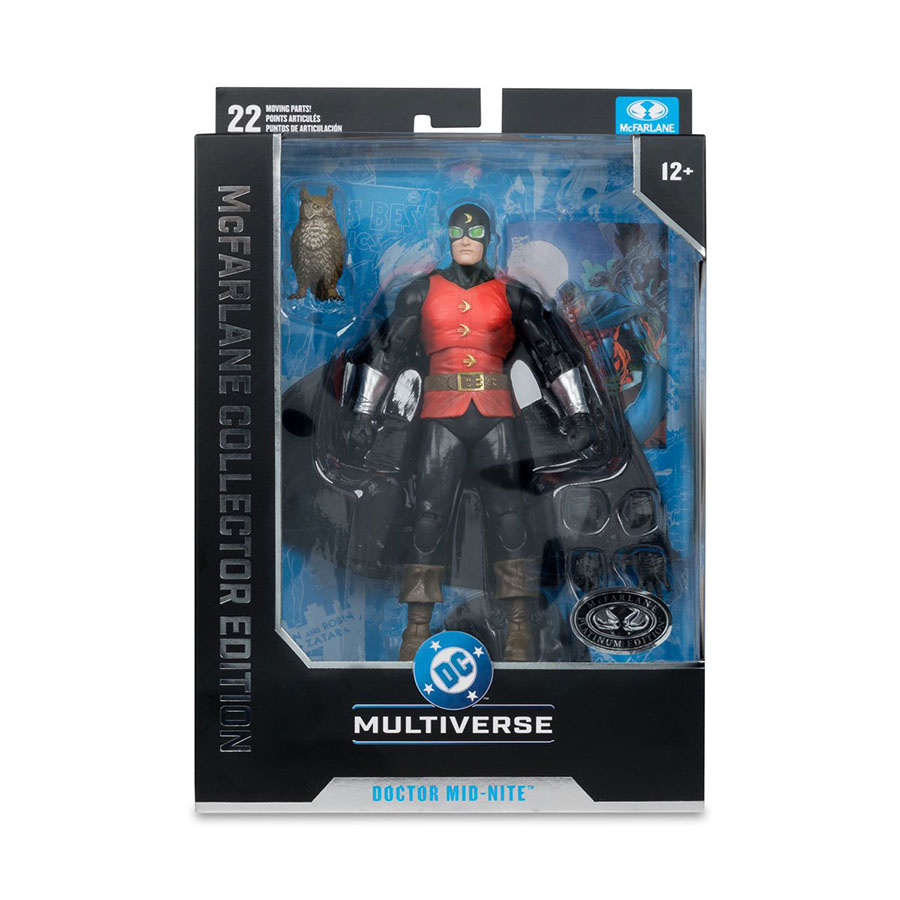DC McFarlane Collector Edition Doctor Mid-Nite Platinum Edition Chase 7-Inch Action Figure
