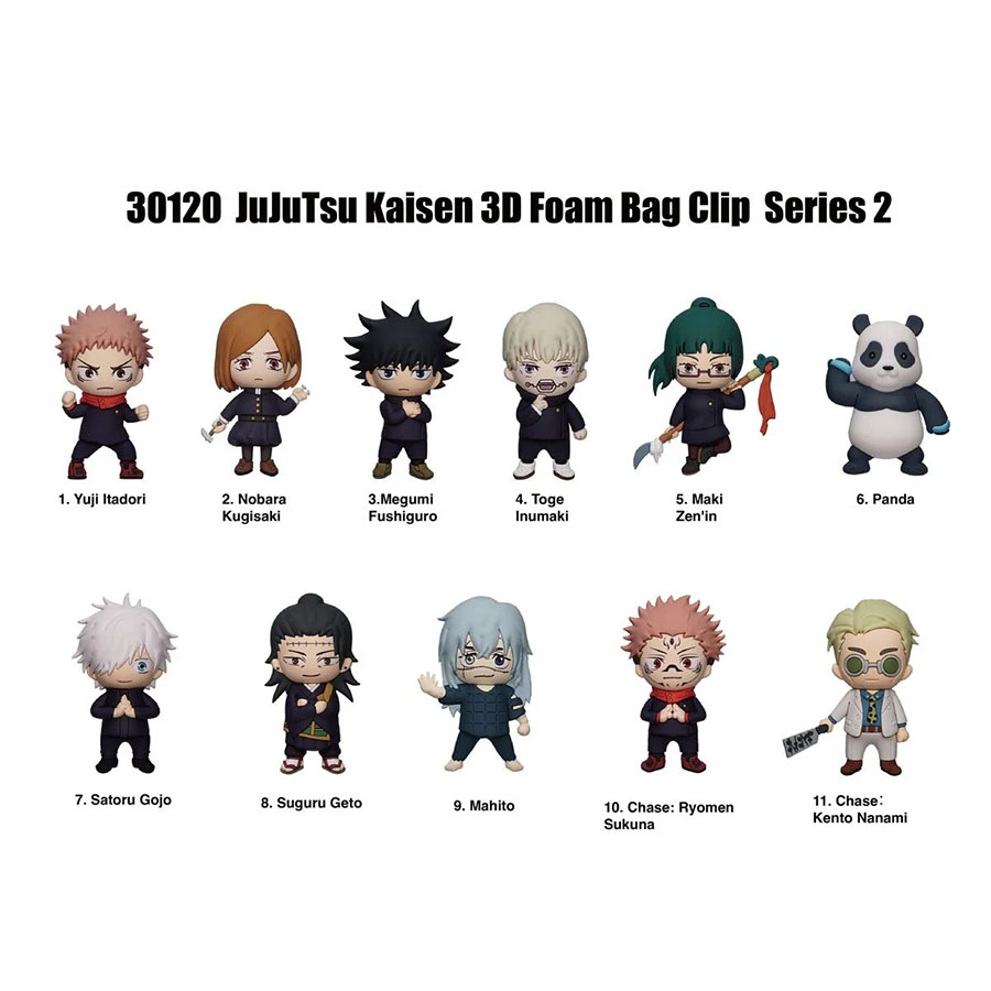 Jujutsu Kaisen 3D Foam Bag Clip Series 2 Blind Mystery Box