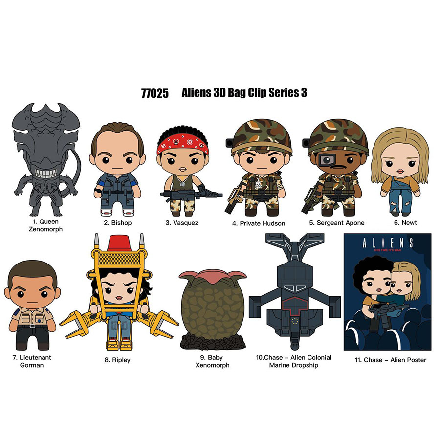 Aliens 3D Foam Bag Clip Series 3 Blind Mystery Box