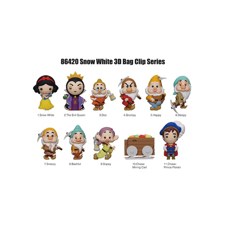 Snow White Classic 3D Foam Bag Clip Series 66 Blind Mystery Box