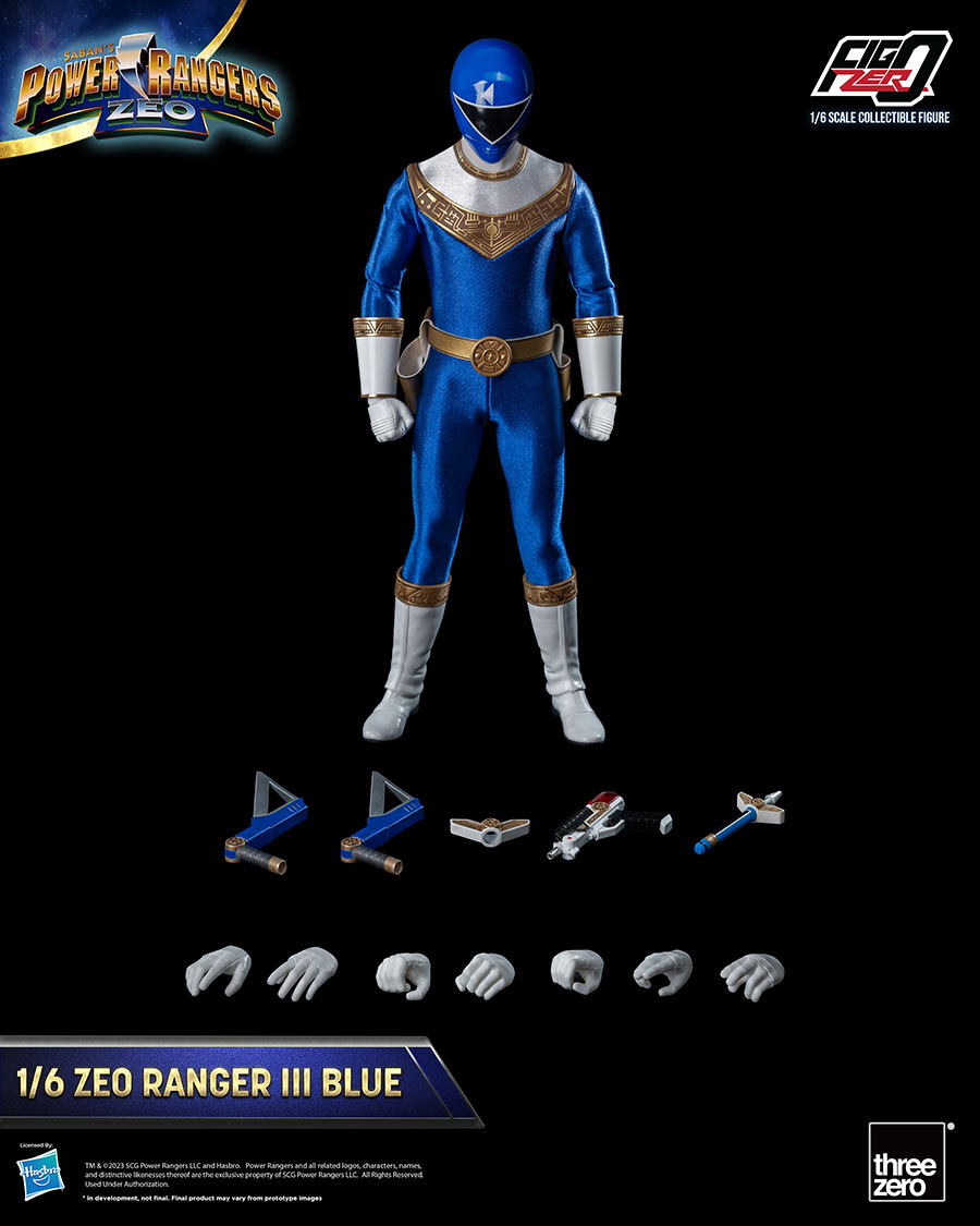 Power Rangers Zeo FigZero Zeo Ranger III Blue Ranger 1/6 Scale Action Figure