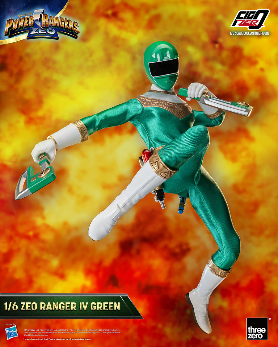 Power Rangers Zeo FigZero Zeo Ranger IV Green Ranger 1/6 Scale Action Figure